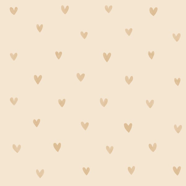 ESTAhome Tapete Herzchen Beige - 53 cm x 10.05 m - 139767