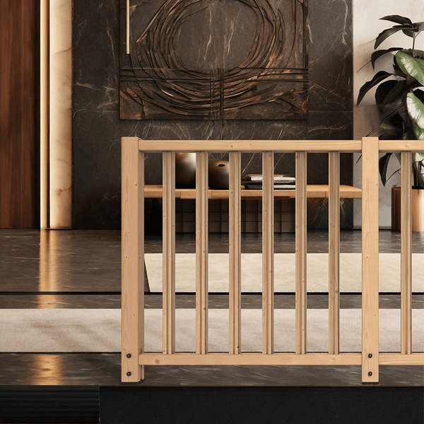 Holztreppenschutzgitter im Innenbereich