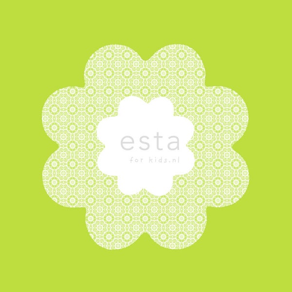 ESTAhome Tapete Spitzen Blumen Lindgrün - 53 cm x 10.05 m - 114952