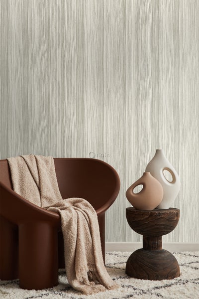 Origin Wallcoverings Tapete Streifenmuster Beige - 53 cm x 10.05 m - 347236