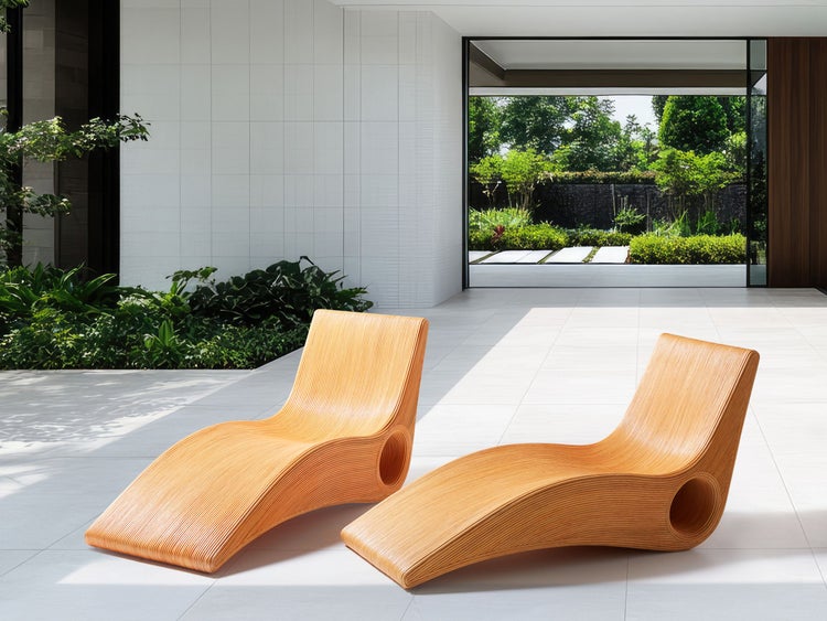 Sonnenliege AIROLE Rattan Braun