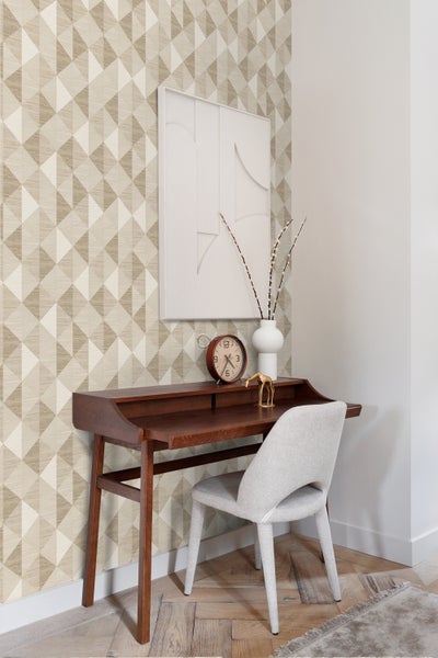 Origin Wallcoverings Tapete 3D Grasmuster Sandbeige - 50 x 900 cm - 347882