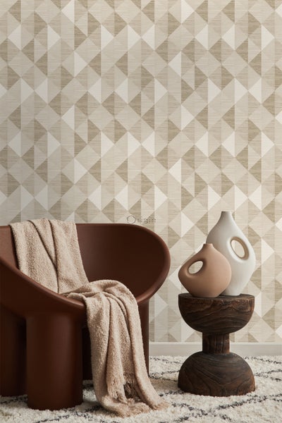 Origin Wallcoverings Tapete 3D Grasmuster Sandbeige - 50 x 900 cm - 347882