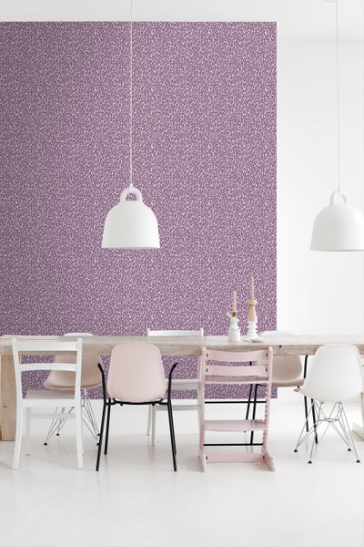 ESTAhome Tapete Leopardenmuster Violett - 50 x 900 cm - 131403
