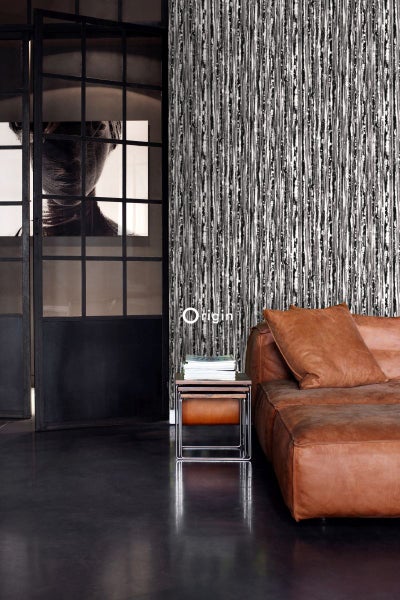 Origin Wallcoverings Tapete Streifen Schwarz-Weiß - 53 cm x 10.05 m - 347220