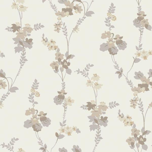 Borastapeter Tapete Blumen Beige - 53 cm x 10.05 m - 660845