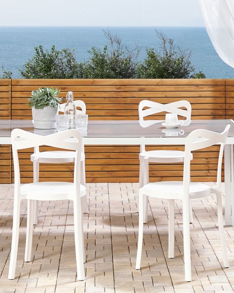 Gartenstuhl 4er Set CAMOGLI Weiß