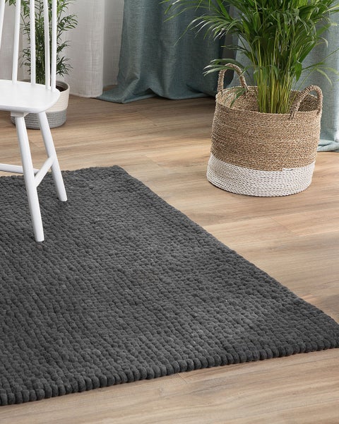 Teppich AMDO Dunkelgrau 160 x 230 cm Wolle