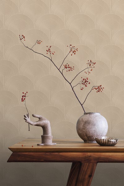 ESTAhome Tapete 3D Muster Beigebraun - 50 x 900 cm - 131102