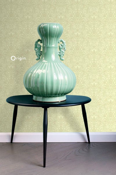 Origin Wallcoverings Tapete Ornamente Grün - 53 cm x 10.05 m - 346531