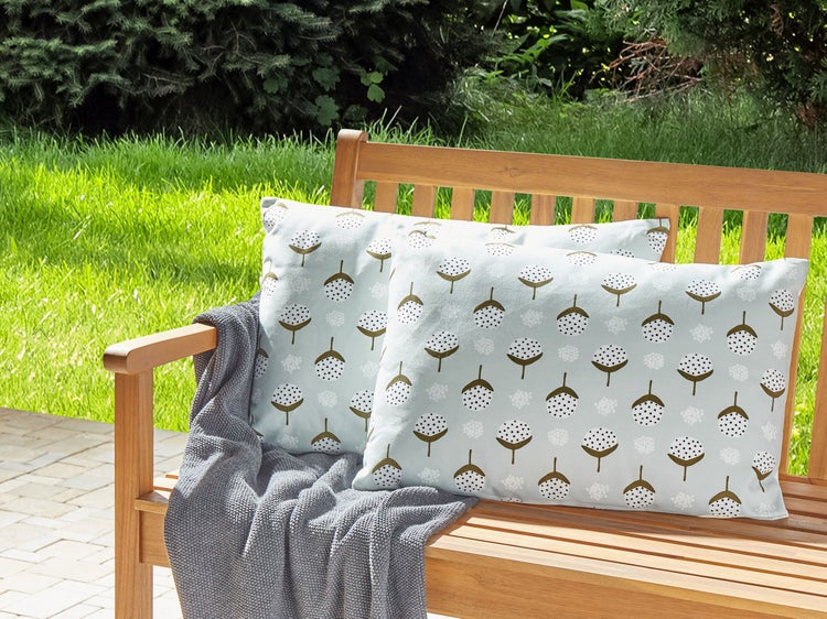 Gartenkissen 2er Set CUNEO Geometrisches Muster 40 x 60 cm Grün