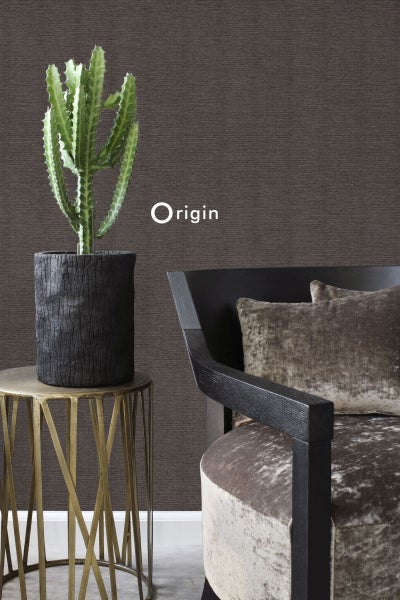 Origin Wallcoverings Tapete Leinen-Optik Taupe - 53 cm x 10.05 m - 347381
