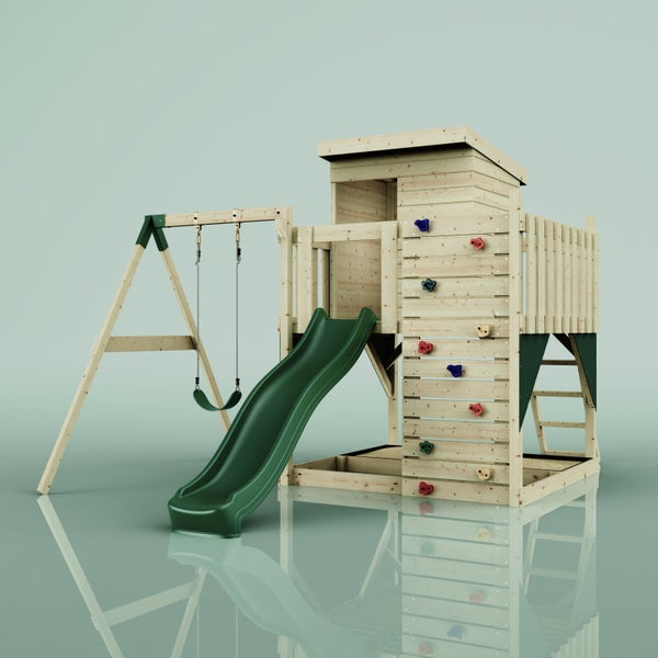 PolarPlay Spielturm Alma aus Holz in Grün,