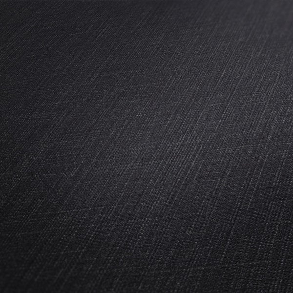 Schwarze Textiltapete mit feiner Struktur