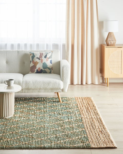 Teppich TELLIKAYA Grün 200 x 300 cm Jute
