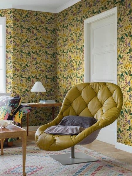 Borastapeter Tapete Feldblumen Gelb - 53 cm x 10.05 m - 660734