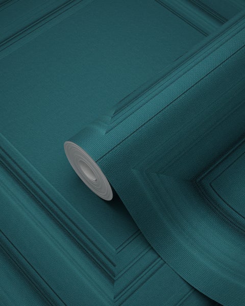 Origin Wallcoverings Tapete Holzwandverkleidung Petrolblau - 53 cm x 10.05 m - 347813