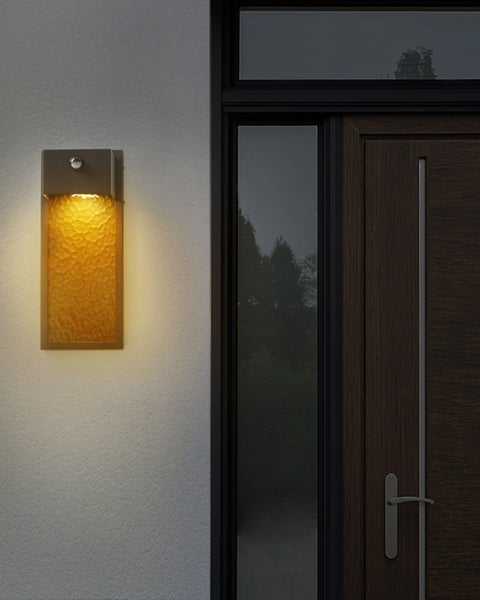 LED Außenwandleuchte CARRON mit Bewegungsmelder Grau