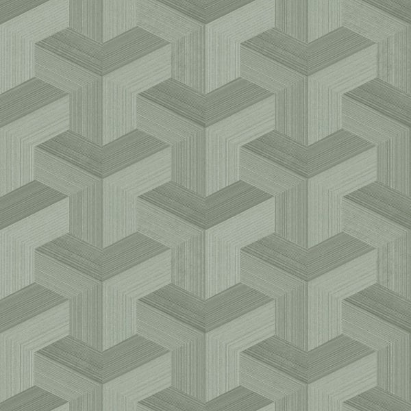 Origin Wallcoverings Tapete 3D-Muster Graugrün - 50 x 900 cm - 348003