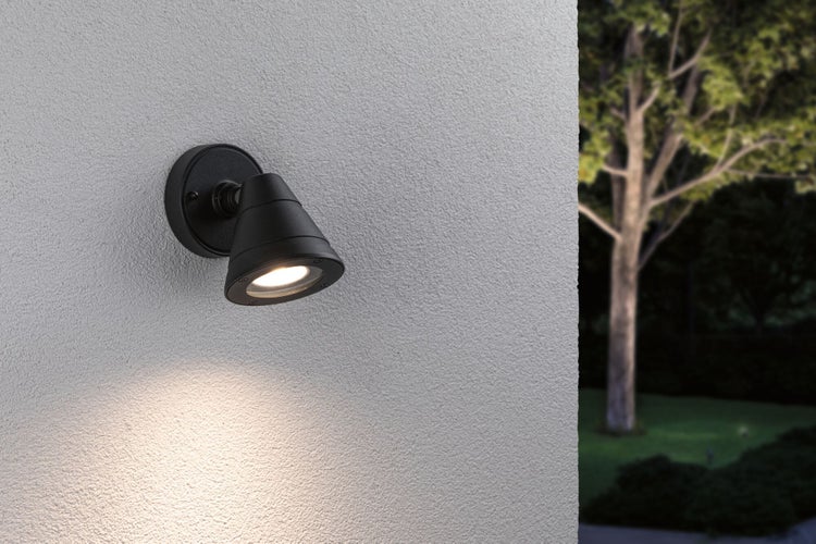 Außenwandleuchte Trian seewasserresistent IP44 rund 100x125mm max. 35W 230V Anthrazit Aluminium