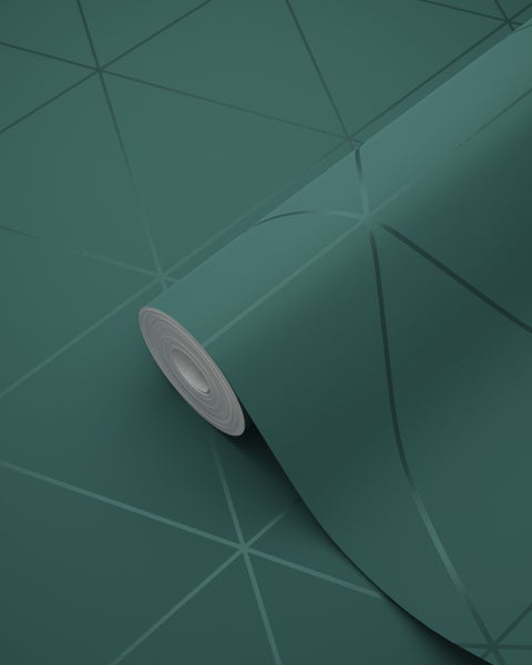 Origin Wallcoverings Tapete grafische Dreiecke Grün - 53 cm x 10.05 m - 347717