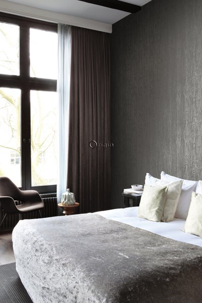 Origin Wallcoverings Tapete Holz-Optik Dunkelgrau - 53 cm x 10.05 m - 347559