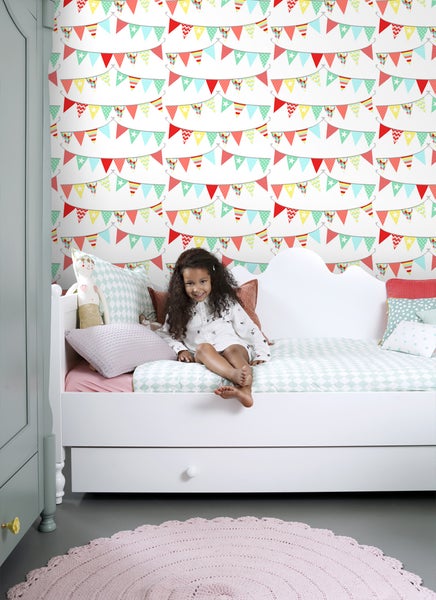 ESTAhome Tapete Girlande Multicolor - 53 cm x 10.05 m - 138717