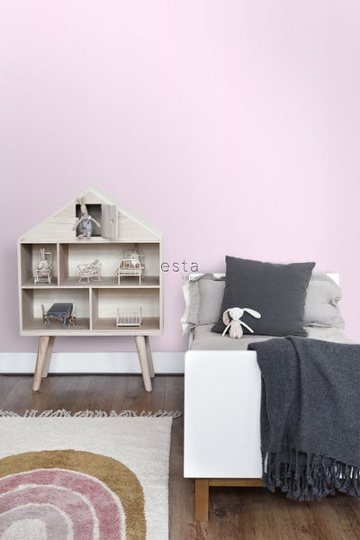 ESTAhome Tapete feine Streifen Hellrosa - 53 cm x 10.05 m - 115708