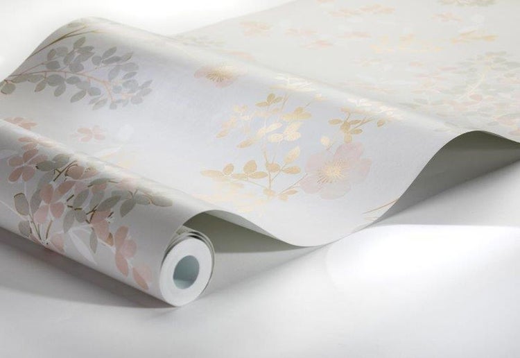 Borastapeter Tapete Blumen Beige - 53 cm x 10.05 m - 660436
