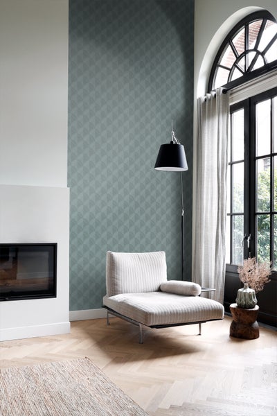 Origin Wallcoverings Tapete 3D Muster Graublau - 50 x 900 cm - 347990