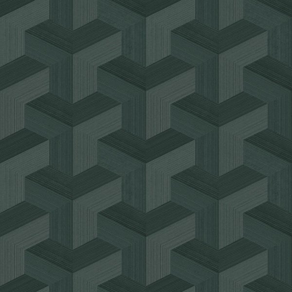 Origin Wallcoverings Tapete 3D-Muster Dunkelgrün - 50 x 900 cm - 348004