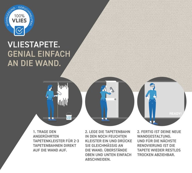 Tapetenrolle mit feiner Textur