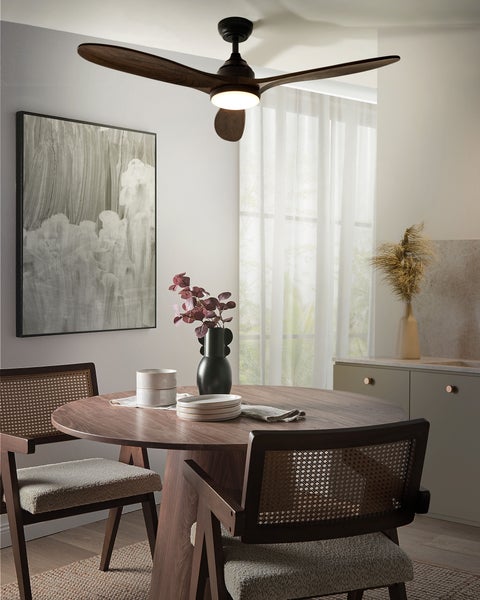 Deckenventilator mit Licht MOYAR mit Fernbedienung Dunkelbraun