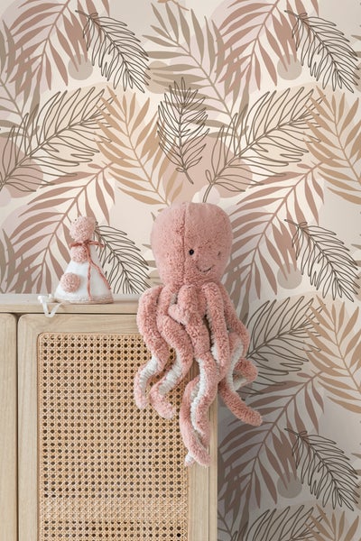 ESTAhome Tapete Blätter Beige - 50 x 900 cm - 139819