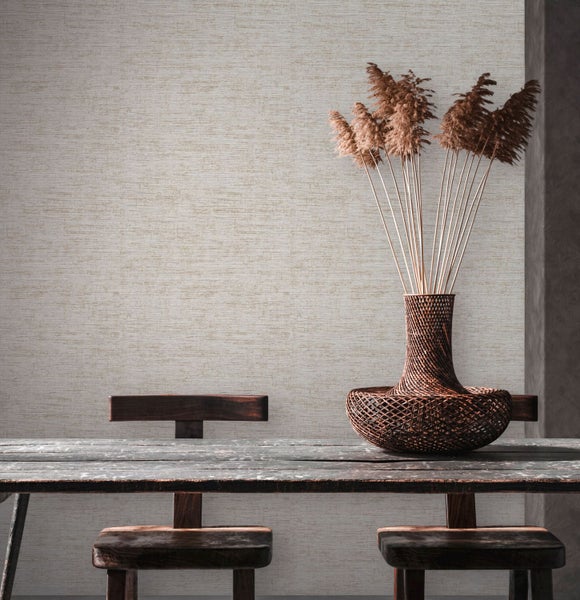 Smartphone zeigt eine Raumansicht mit Tapetenmuster-Optionen