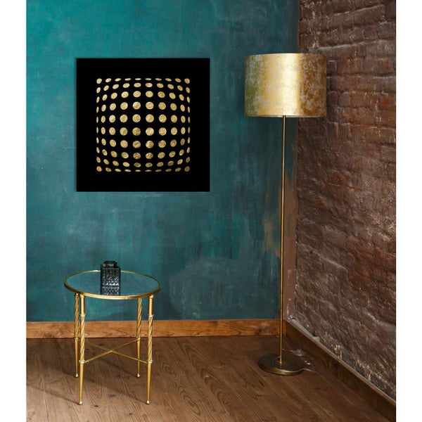 Blattgoldbild | Kreise | Kunst | Wandbild mit Blattgold Applikationen| Handarbeit | Deko | P1779778_GOLD, Format: 70x70cm