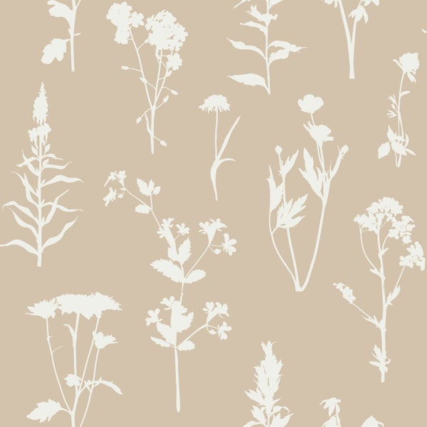 ESTAhome Tapete Feldblumen Sandbeige - 53 cm x 10.05 m - 139484