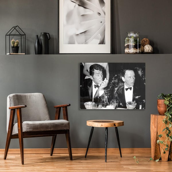 Acrylglasbild | Glasbild | Wanddeko | Dean Martin | Frank Sinatra | inkl. rückseitigem Aufhängesystem | Artikel: AGP00601 Format: 90x60 cm