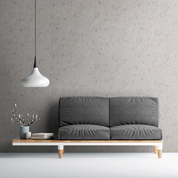 A.S. Création Tapete mit feiner Struktur Grau, Beige, Silber und Metallfarbe - 53 cm x 10.05 m - AS-393873
