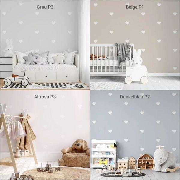 Kindertapete Herzen 600 x 280 cm