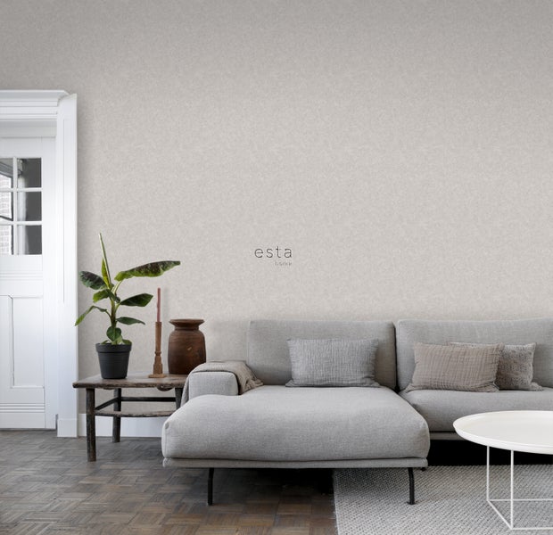 ESTAhome Tapete Beton-Optik Taupe - 53 cm x 10.05 m - 138235
