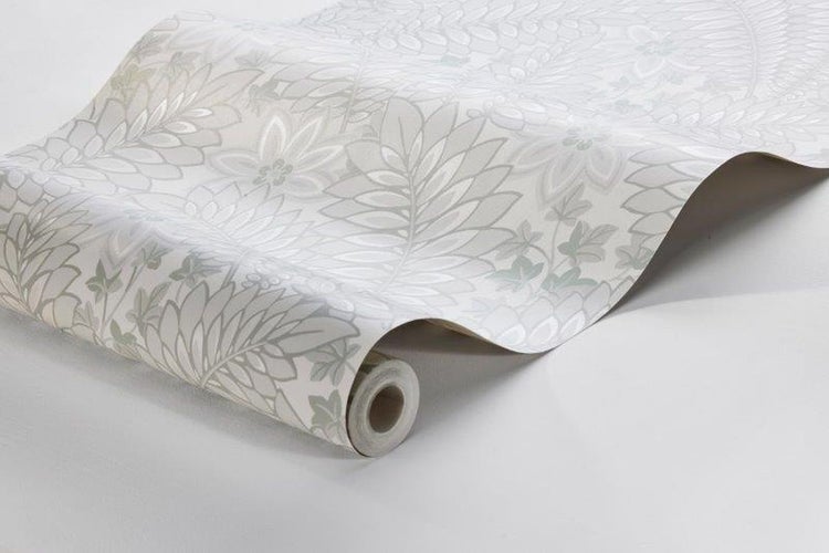 Borastapeter Tapete Blätter Grau - 53 cm x 10.05 m - 660951