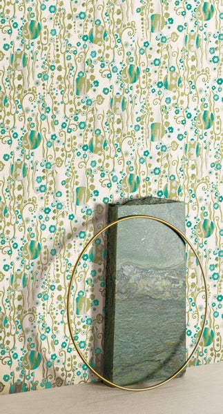 Masureel Tapete Blumen Grün - 53 cm x 10.05 m - 630021