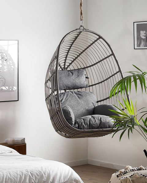 Hängesessel CASOLI Polyrattan Grau