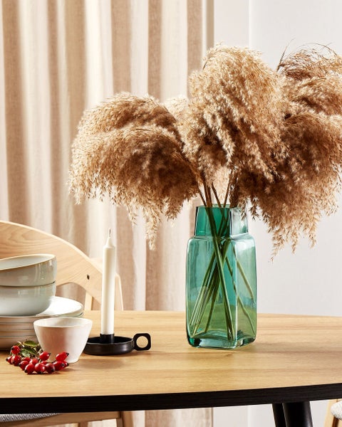 Blumenvase MERBAKA Glas 26 cm Smaragdgrün