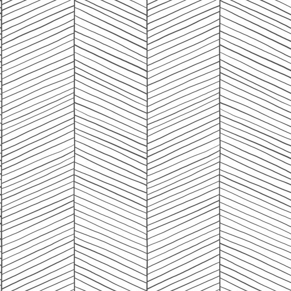 ESTAhome Tapete Fischgrätmuster Schwarz-Weiß - 53 cm x 10.05 m - 139106