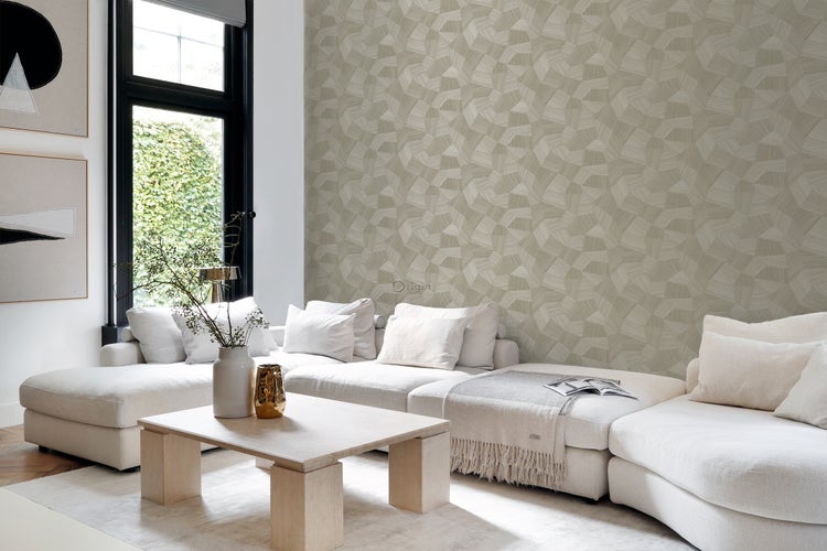 Origin Wallcoverings Tapete 3D-Muster Sandbeige - 53 cm x 10.05 m - 347819
