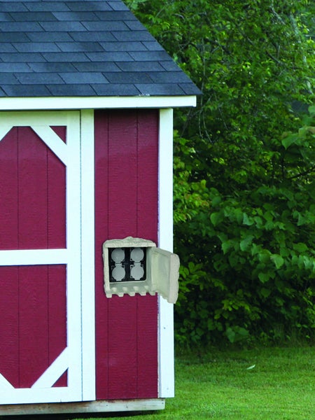 Außen-Steckdosenstein ROCCUS, aus grauem Kunststoff, Steckdosen/Technik für Garten und Terrasse