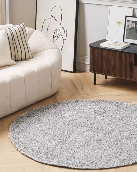 Zottelteppich DEMRE Grau ø 140 cm