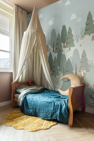 ESTAhome Fototapete Wald mit Waldtieren Grün - 200 x 279 cm - 159257
